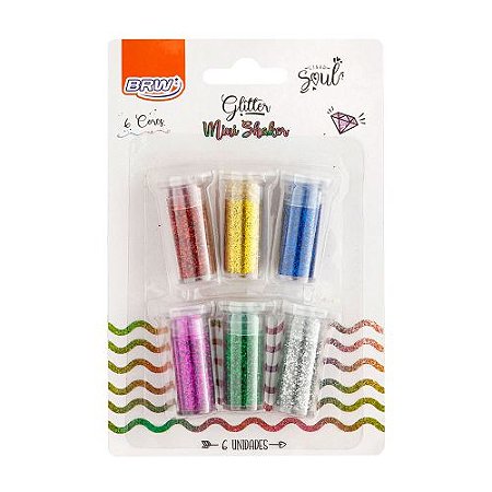 Glitter Mini Shaker 3g - c/ 6 Cores