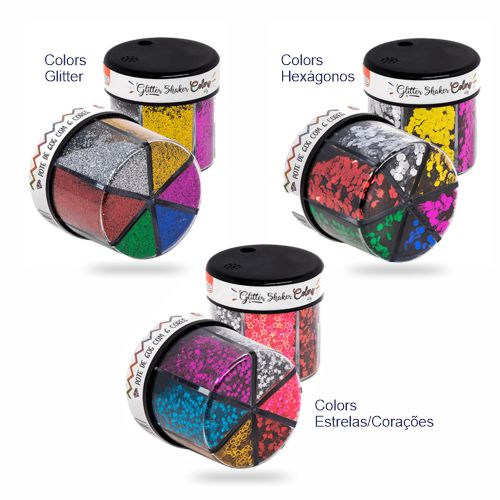 Shaker Colors - Pote c/ 60g - 6 Cores