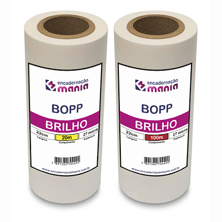 BOPP Brilho 27 micra - Largura 22cm