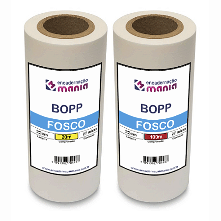 BOPP Fosco 27 micra - Largura 22cm
