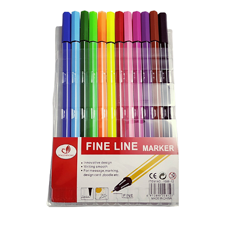 Caneta Fine Line 0.5 mm - 12 Cores