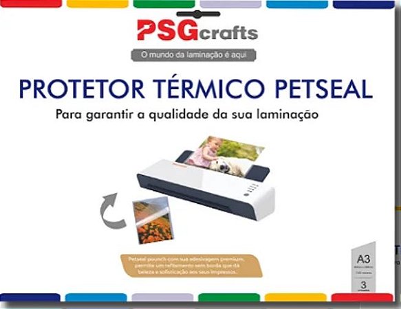 Pct c/ 03 fls Protetor Térmico PET A3 - 150 micra