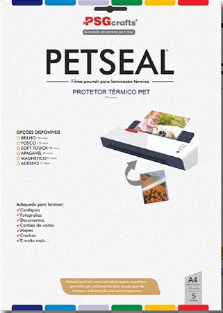 Pct c/ 05 fls Protetor Térmico PET A4 - 150 micra