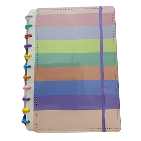 Caderno Inteligente Listras Coloridas - A4 - 21x29,7 cm
