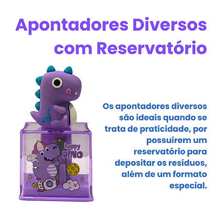 Apontador Dinossauro Quadradinho - Happy Dino