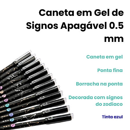 Caneta Gel Apagável Constelação - Caneta Signos