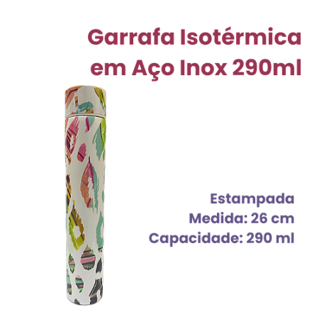 Garrafa Isotérmica Estampada Branca 290ml