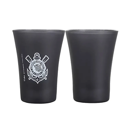 Kit 2 Copos Shot Prime Corinthians Preto 60 ml