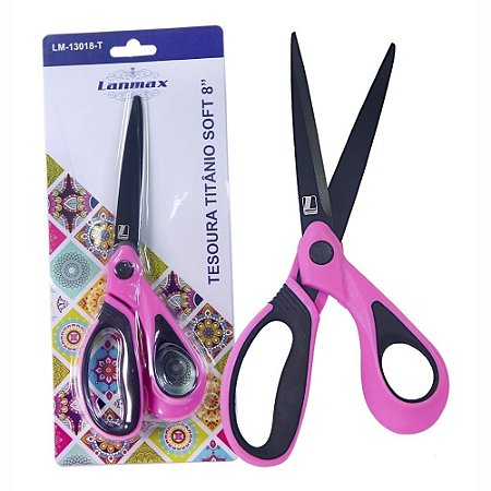 Tesoura Titânio Soft 8" Lanmax - LM-13018-T