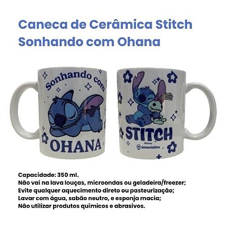 Caneca Pop Stitch Sonhando com Ohana - Zona Criativa