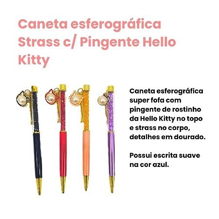 Caneta Gel Esferográfica Luxo Hello Kitty