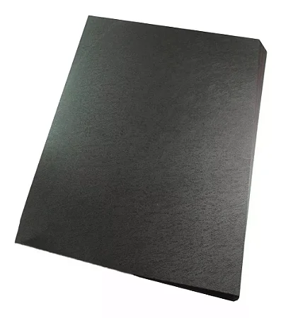 Capa PP Couro Preta - A4