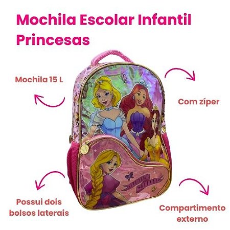 Mochila Infantil Princesas - Live your dreams