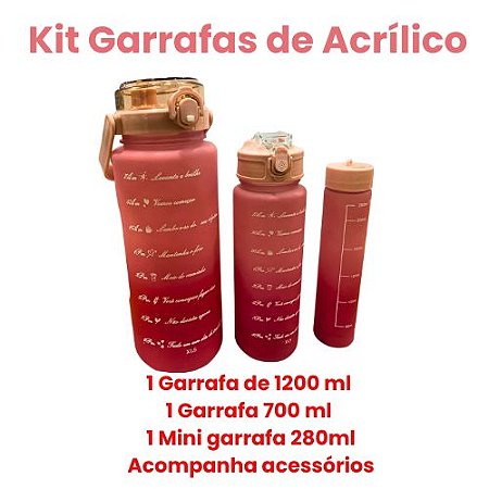 Kit Garrafa 3 em 1 - Cores