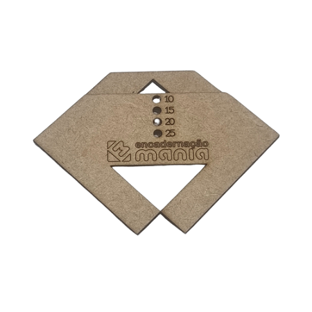 Gabarito 3 em 1 MDF - Fio de Cabelo, Furo de Ilhós e Canto Perfeito