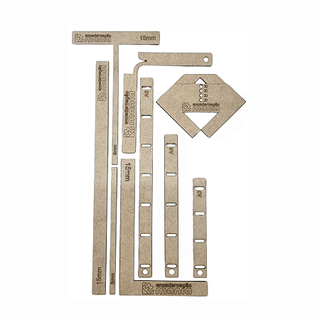 Kit 9 Gabaritos Encadernação Brochura - MDF