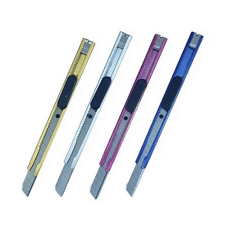 Estilete Estreito 9mm de Metal - Colors