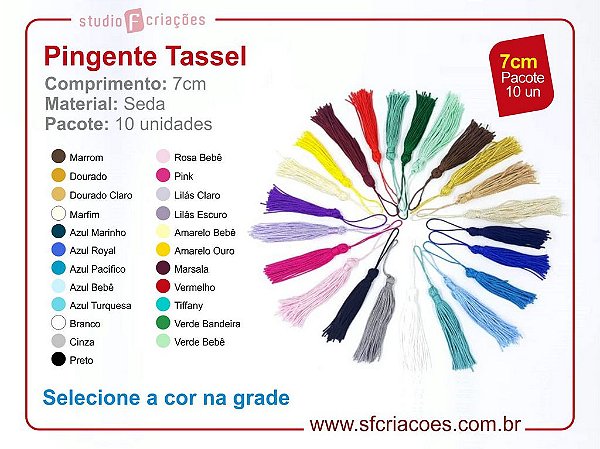 10 Pingente tassel (Pingente de seda)