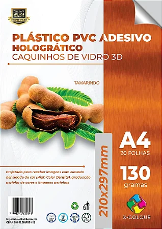 Vinil Holográfico Caquinhos A4 Imprimível - PVC Adesivo 130g