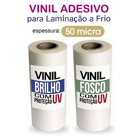 Vinil Adesivo para Laminação a Frio - 5 metros - c/ Proteção UV