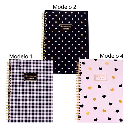 Caderno Capa Dura Universitário Beauty c/ 100 Folhas