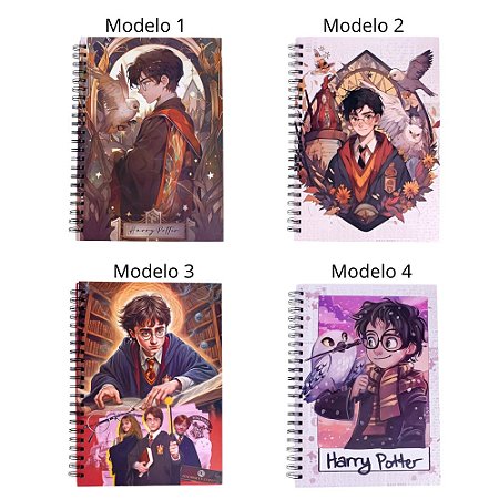 Caderno Capa Dura Universitário Harry Potter c/ 100 Folhas