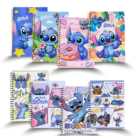 Caderno Capa Dura Universitário Stitch c/ 100 Folhas