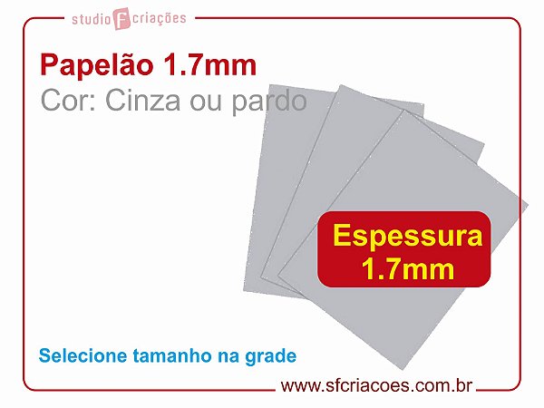 10 Pares de papelão 1.7mm - Selecione o formato