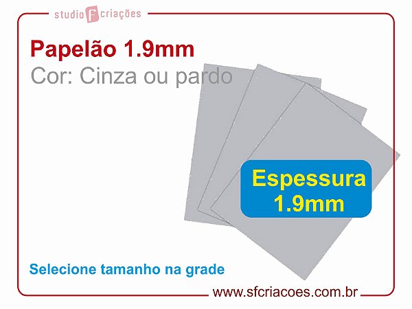10 Pares de papelão 1.9mm - Selecione o formato