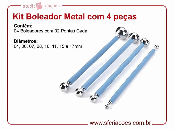 Kit Boleador Metal com 4 peças