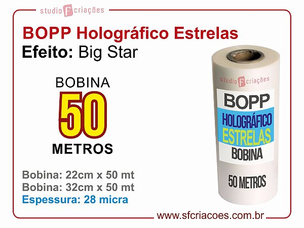 BOPP Holográfico BIG STAR (Estrelas)