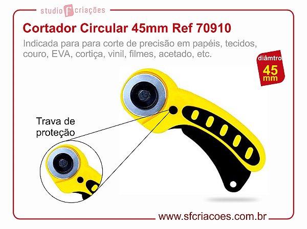 Cortador Circular Amarelo 45mm - 70910