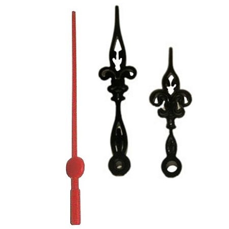 10 jogos de ponteiros Luiz XV Grande (7,0 cm) - Preto