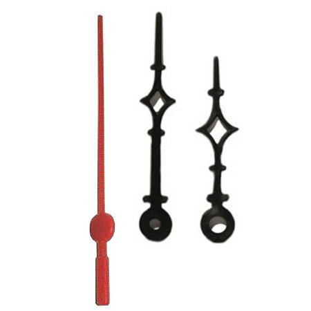 10 jogos de ponteiros Universal Grande (6,5 cm) - Preto