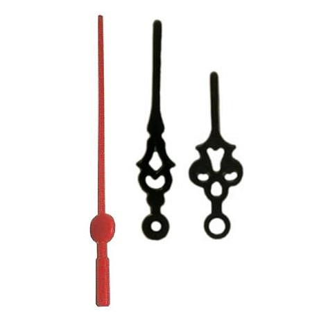 10 jogos de ponteiros Colonial Grande (7,0 cm) - Preto