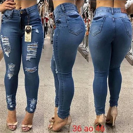 Calça Skinny Destroyed Clara .