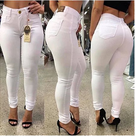 Calça Jeans Skinny Branca .