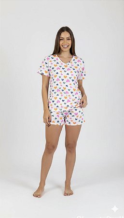 Pijama Corações Feminino