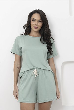Pijama Feminino Verde Pistache Beatriz