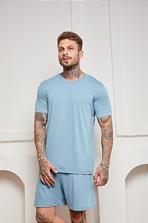 Pijama Masculino Zion Azul Geada