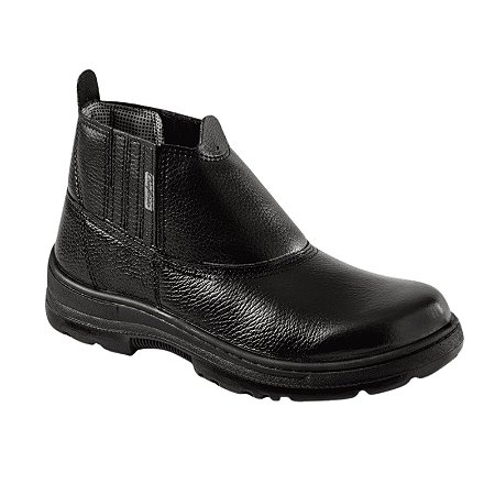 Botina Preta c/bico PVC - Conforto