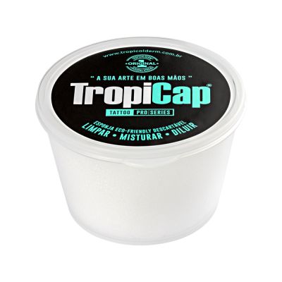 TropicalDerm® TropiCap, esponja eco-frendly descartável para limpar agulhas (CX c/24 un)