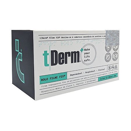 T Derm Rolo Filme Fix 10cm x 2m - Tropical Derm®