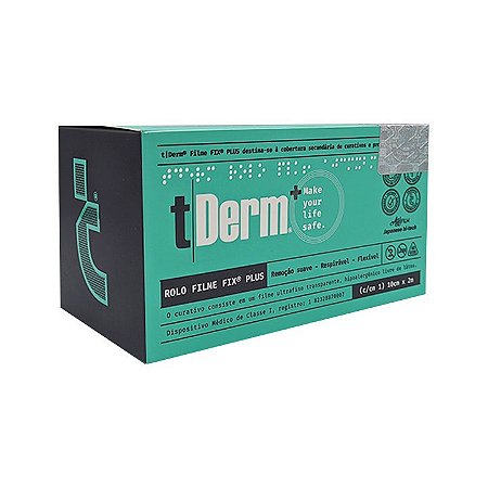 T Derm Rolo Filme Fix Plus 10cm x 2m - Tropical Derm®