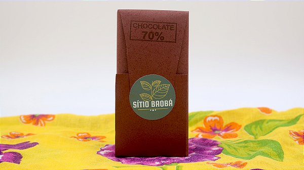 Chocolate em barra 70 % Cacau 40 g - Especial Raízes do Brasil