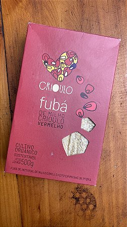 Fubá Integral de Milho Crioulo Vermelho 500 g