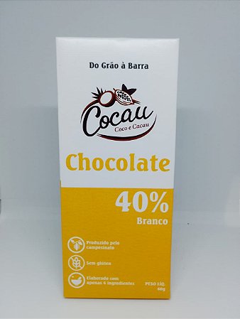 Chocolate 40% branco 40 g