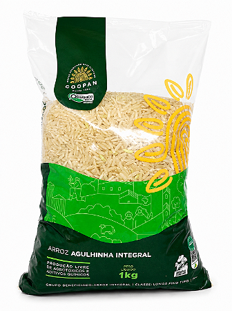 Arroz agulinha integral 1 kg