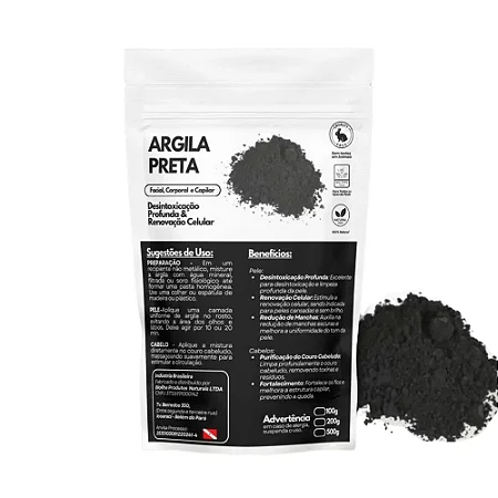 Argila preta pó 200 g