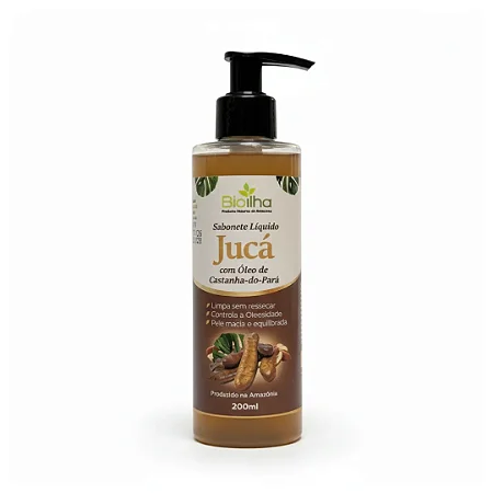 Sabonete líquido natural de jucá c/ óleo de castanha-do-Pará 200 mL